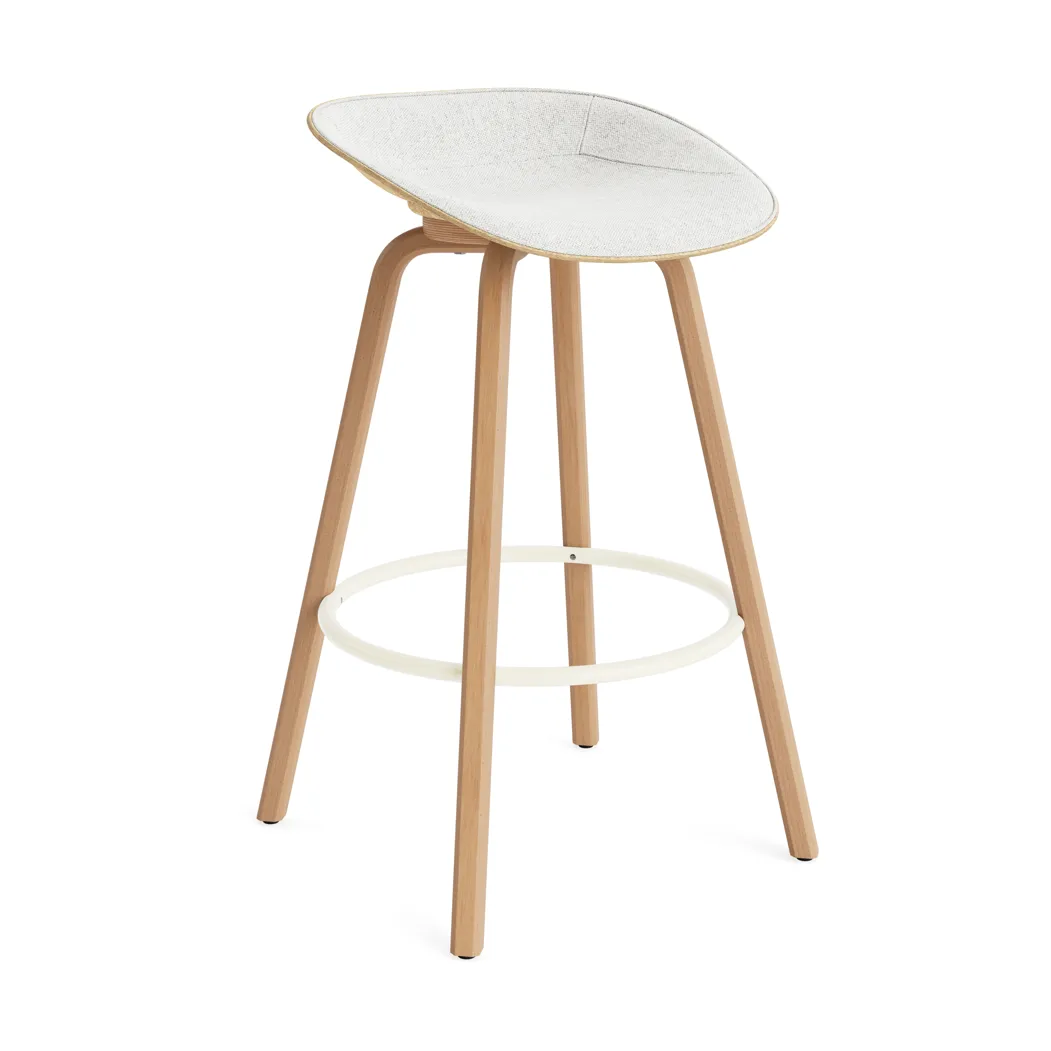 Mat バースツール 75 cm フロントアップホルスター, Hallingdal 110-hemp-beech-cream steel Normann Copenhagen | ノーマンコペンハーゲン