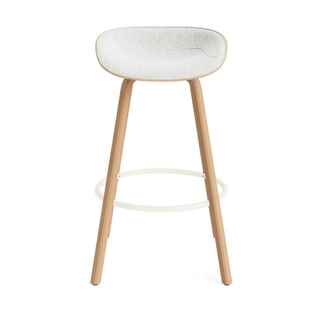 Mat バースツール 75 cm フロントアップホルスター, Hallingdal 110-hemp-beech-cream steel Normann Copenhagen | ノーマンコペンハーゲン