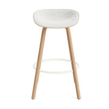 Mat バースツール 75 cm フロントアップホルスター - Hallingdal 110-hemp-beech-cream steel - Normann Copenhagen | ノーマンコペンハーゲン