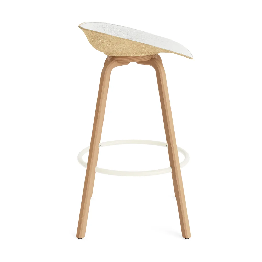 Mat バースツール 75 cm フロントアップホルスター, Hallingdal 110-hemp-beech-cream steel Normann Copenhagen | ノーマンコペンハーゲン