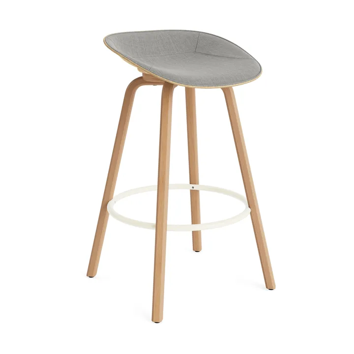 Mat バースツール 75 cm フロントアップホルスター - Remix 133-hemp-beech-cream steel - Normann Copenhagen | ノーマンコペンハーゲン