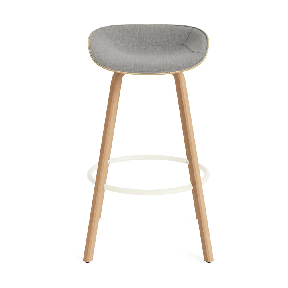 Mat バースツール 75 cm フロントアップホルスター, Remix 133-hemp-beech-cream steel Normann Copenhagen | ノーマンコペンハーゲン