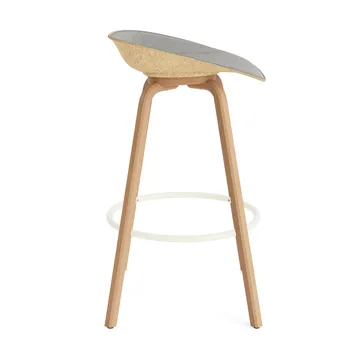 Mat バースツール 75 cm フロントアップホルスター - Remix 133-hemp-beech-cream steel - Normann Copenhagen | ノーマンコペンハーゲン