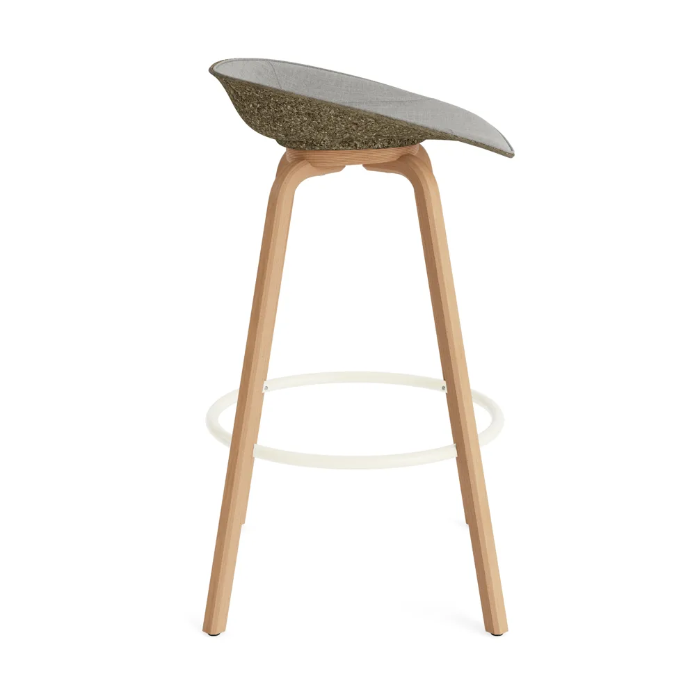 Mat バースツール 75 cm フロントアップホルスター, Remix 133-seaweed-beech-cream steel Normann Copenhagen | ノーマンコペンハーゲン