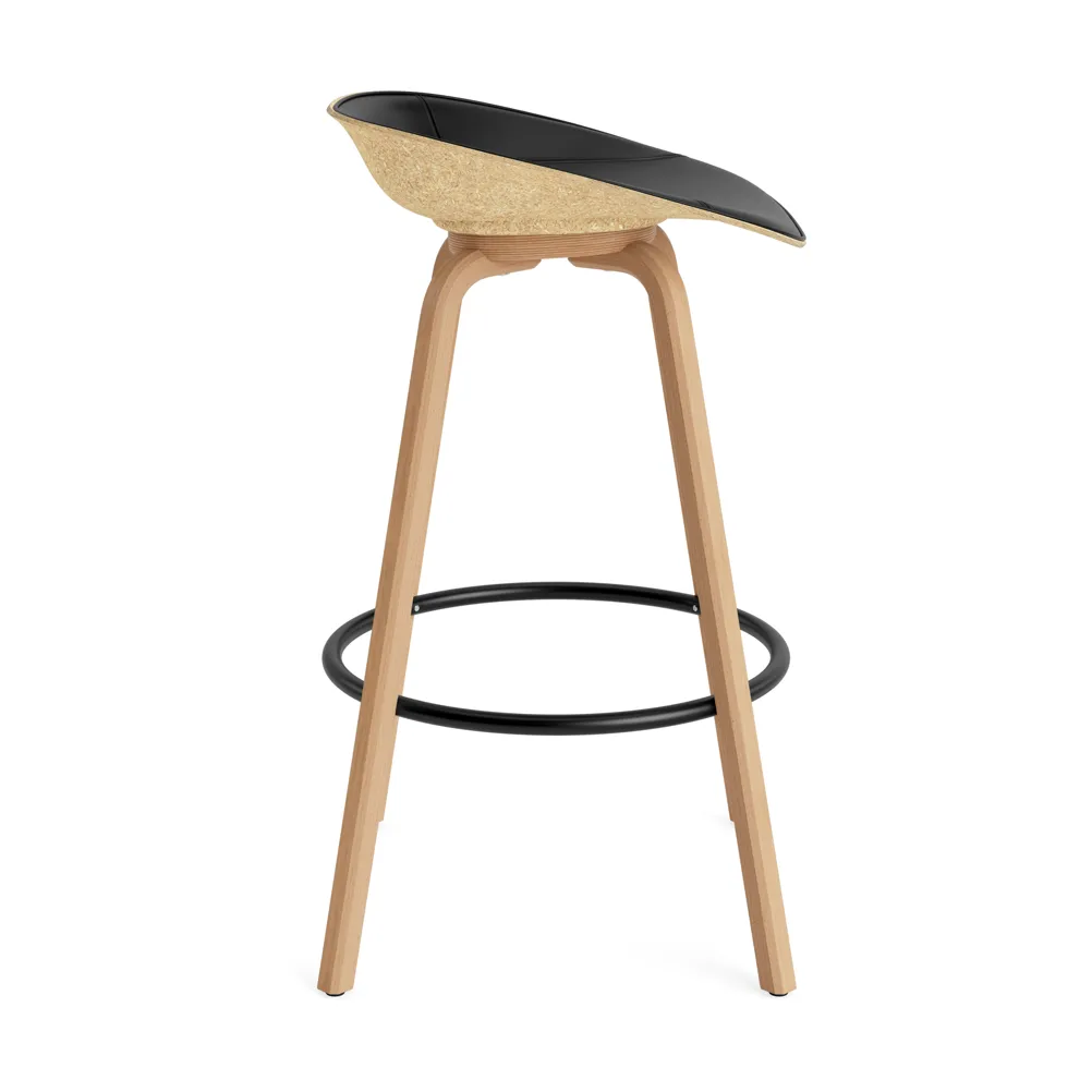 Mat バースツール 75 cm フロントアップホルスター, Ultra 41599-hemp-beech-black steel Normann Copenhagen | ノーマンコペンハーゲン