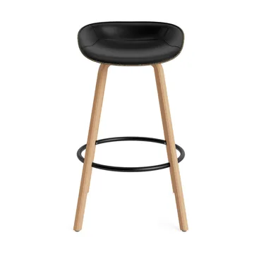 Mat バースツール 75 cm フロントアップホルスター - Ultra 41599-seaweed-beech-black steel - Normann Copenhagen | ノーマンコペンハーゲン