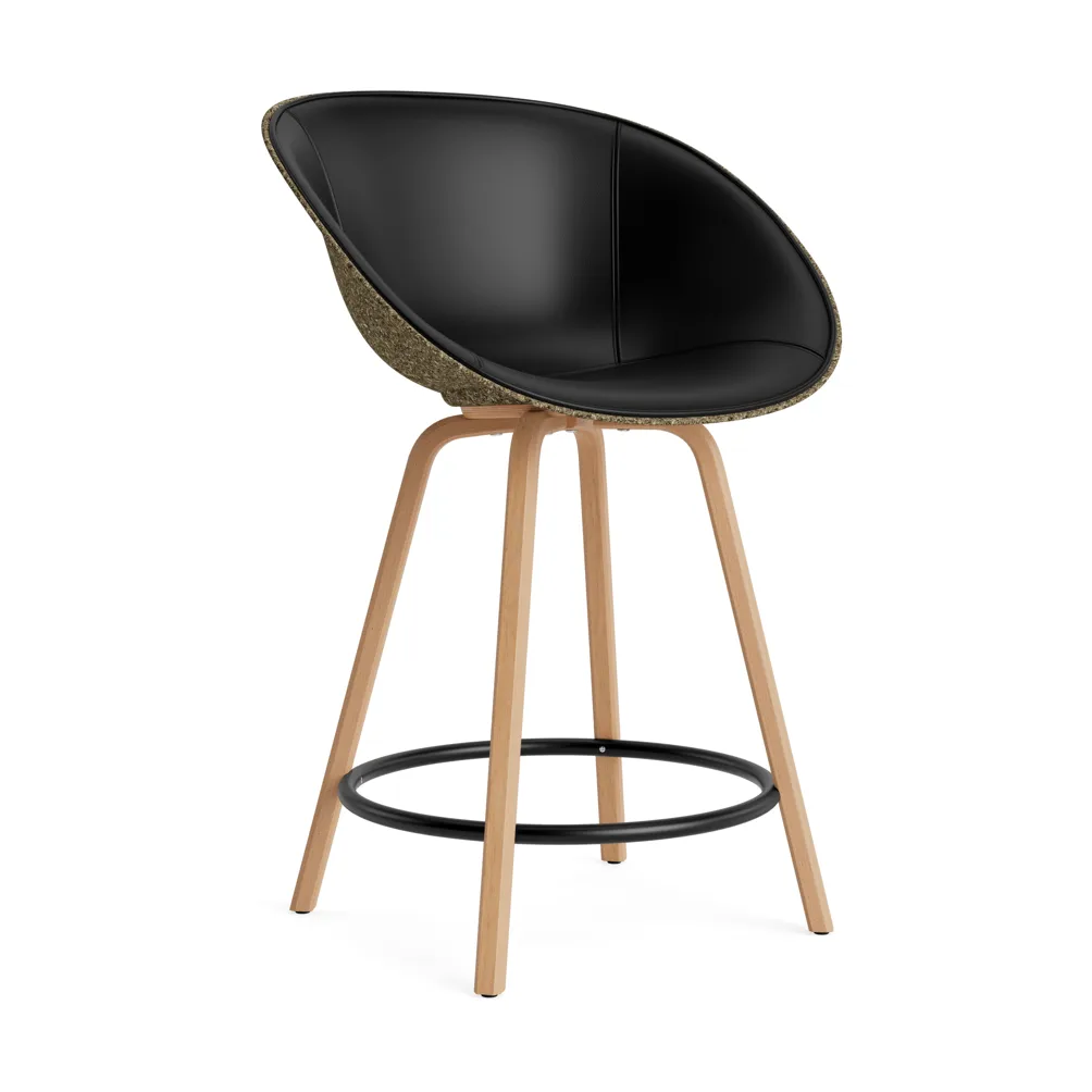 Mat Bar アームチェア フロントアップホルスター 65 cm, Ultra 41599-seaweed-beech-black steel Normann Copenhagen | ノーマンコペンハーゲン