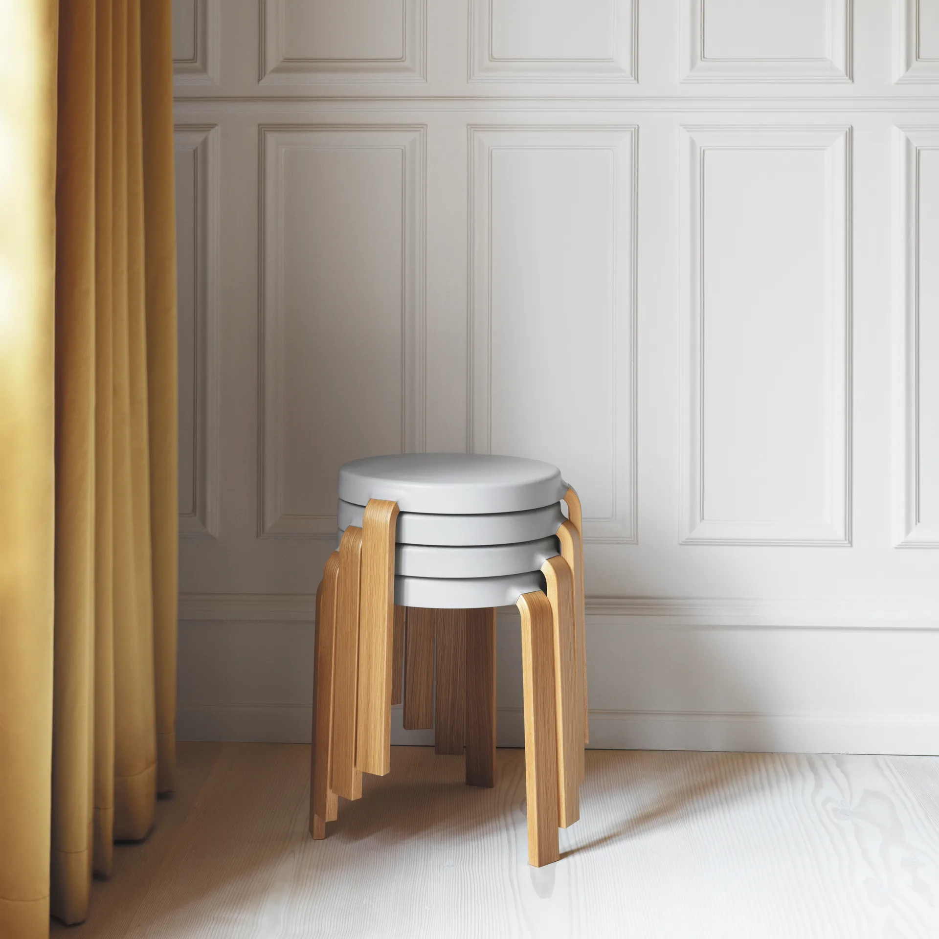 Tap ラウンド スツール, Grey-oak, Ø41x43 cm Normann Copenhagen | ノーマンコペンハーゲン