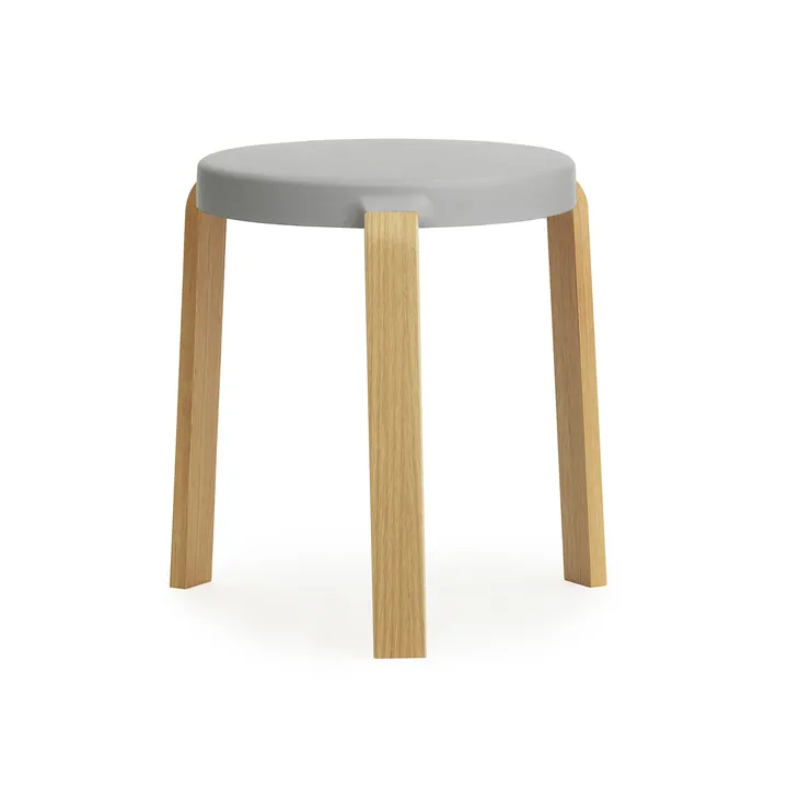 Tap ラウンド スツール - Grey-oak, Ø41x43 cm - Normann Copenhagen | ノーマンコペンハーゲン