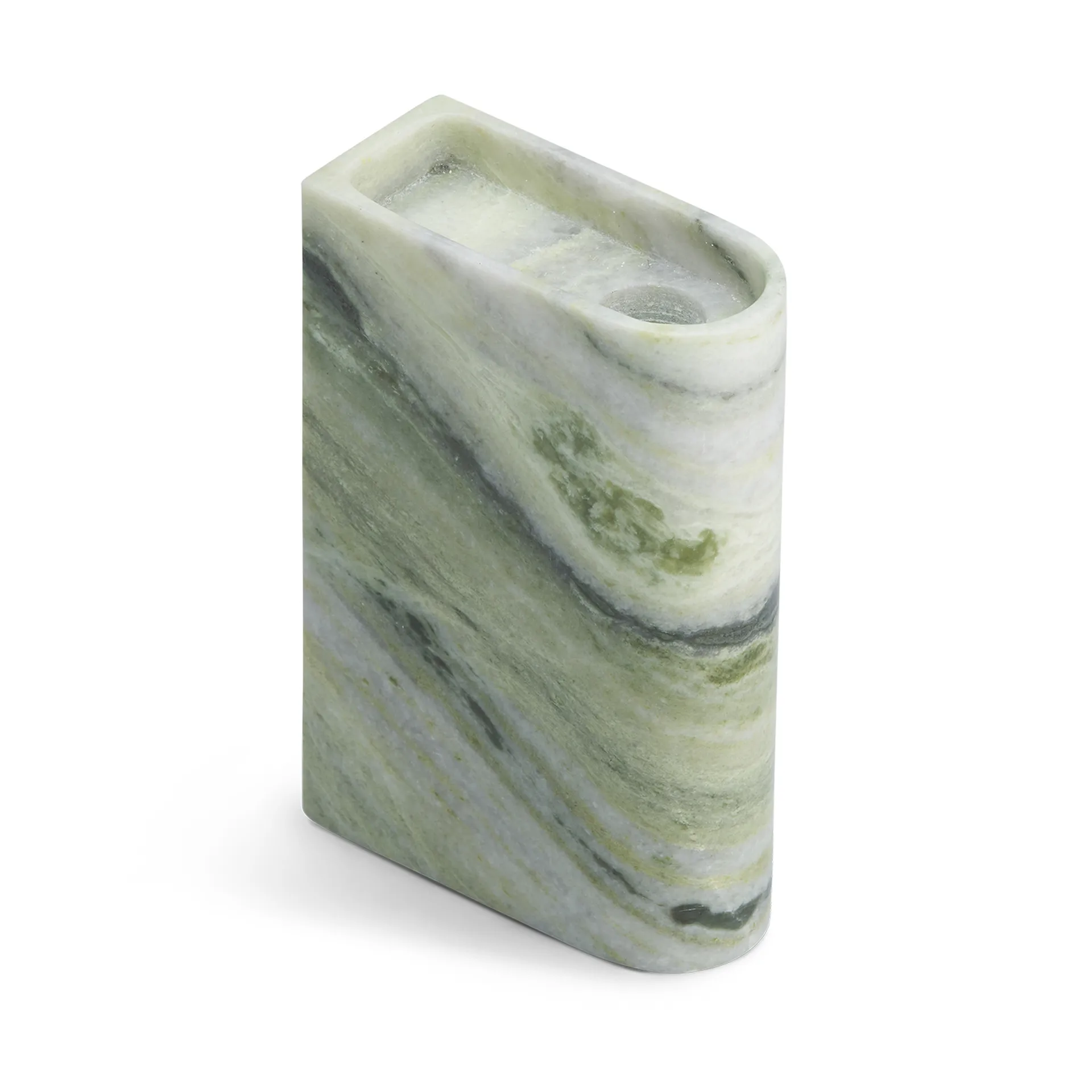Monolith キャンドルホルダー medium, Mixed green marble Northern | ノーザン