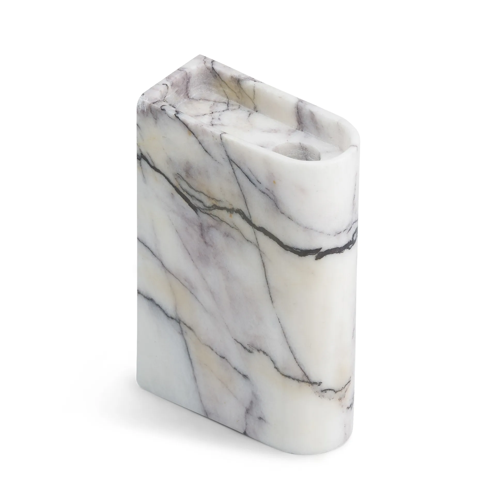 Monolith キャンドルホルダー medium, Mixed white marble Northern | ノーザン