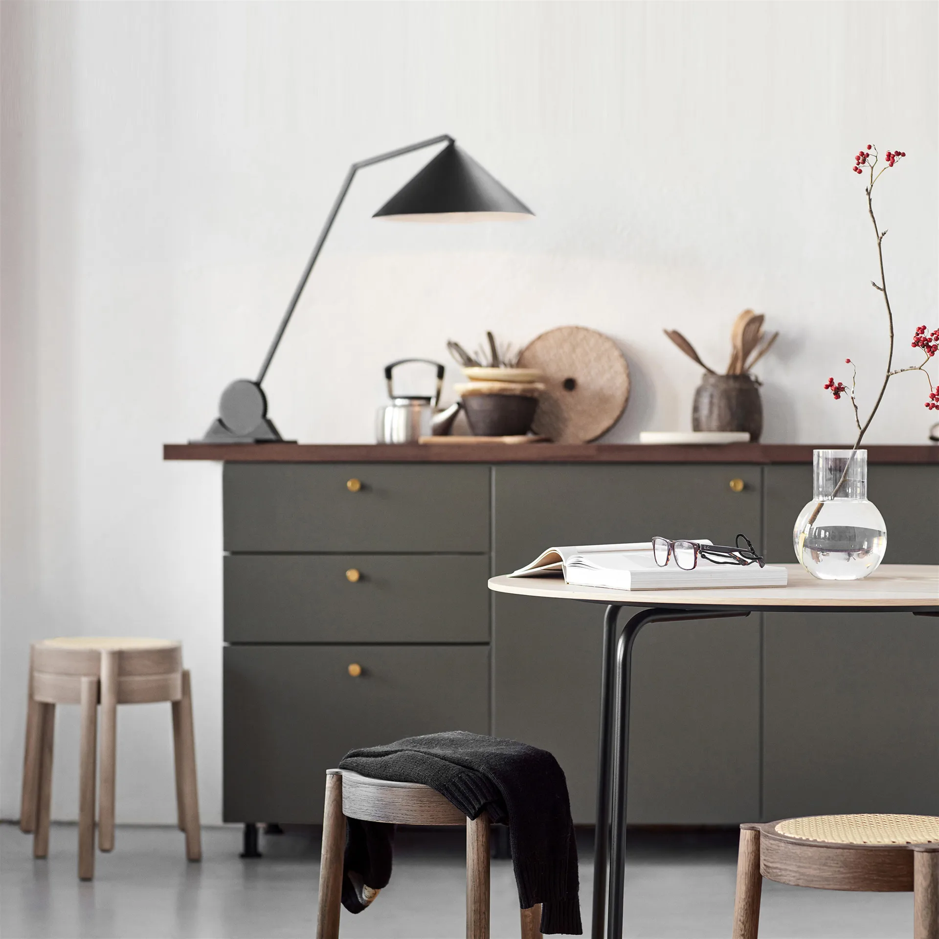Pal スツール ラタンシート, light oak Northern | ノーザン