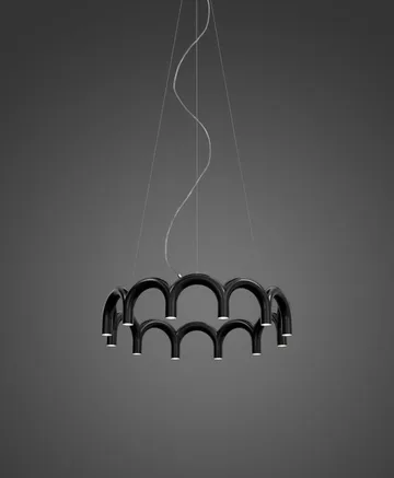 Arch サークル ペンダントランプ - Black, Ø98 cm - Oblure