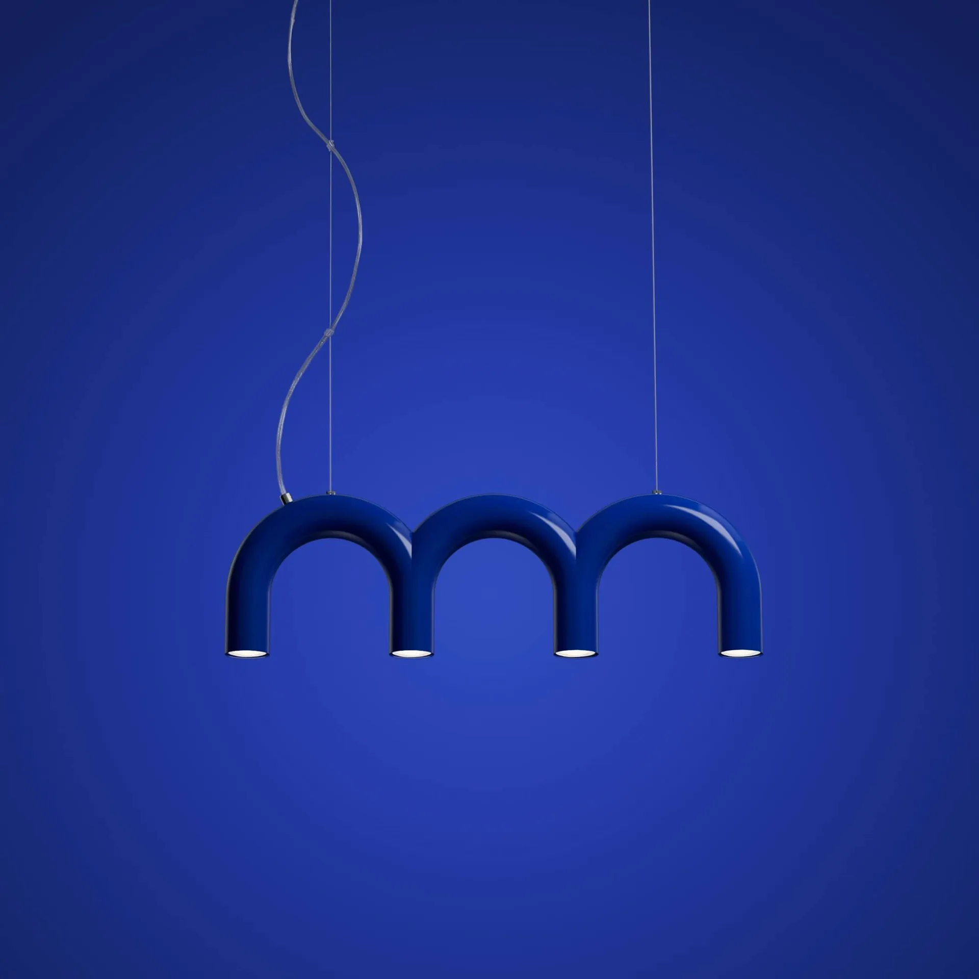 Arch トリプレッタ ペンダントランプ, Blue, 65.6 cm Oblure