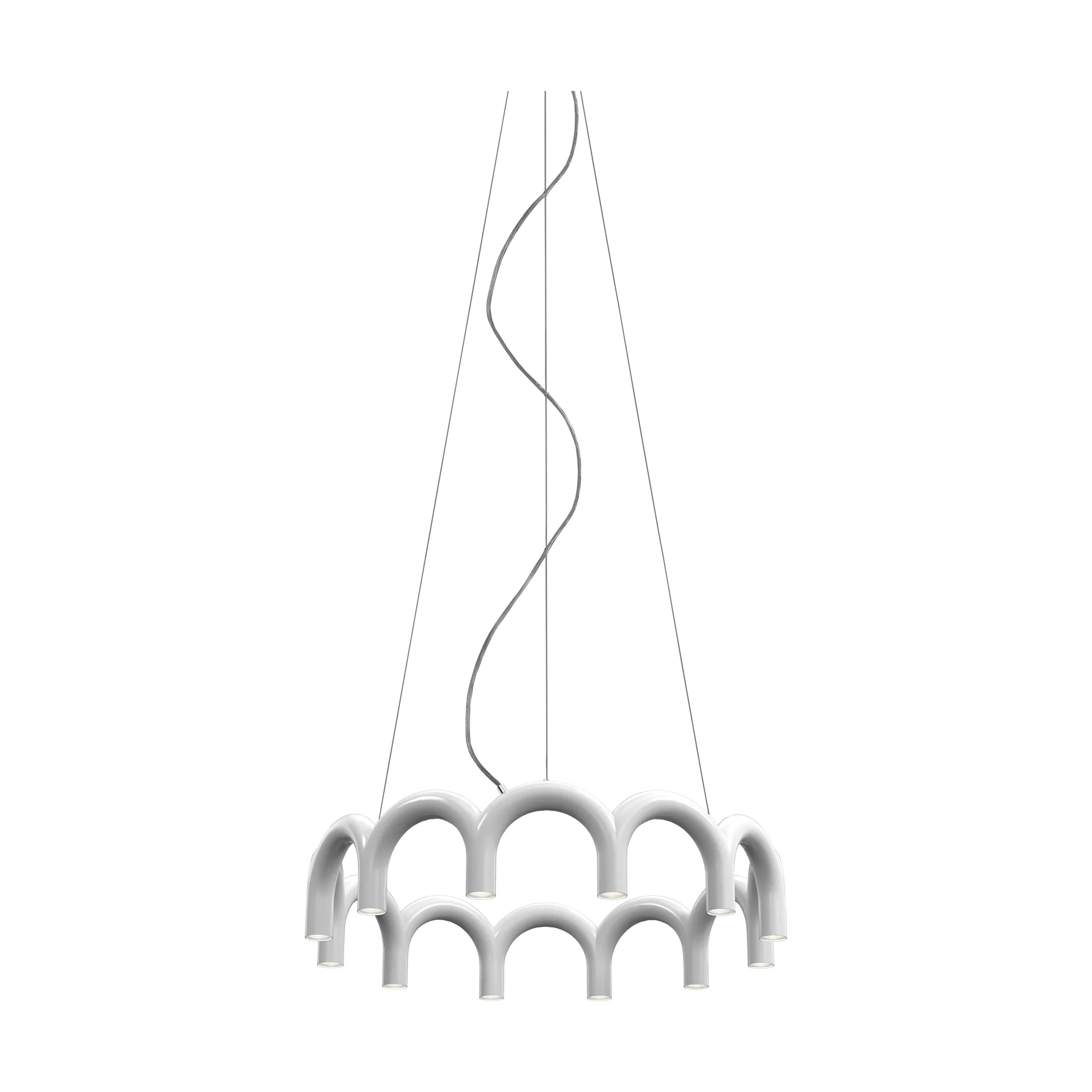 Arch サークル ペンダントランプ, White, Ø98 cm Oblure
