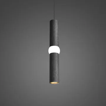Lightbone ペンダントランプ - Medium 53.8 cm, black oak - Oblure