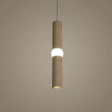 Lightbone ペンダントランプ - Medium 53.8 cm, natural oak - Oblure