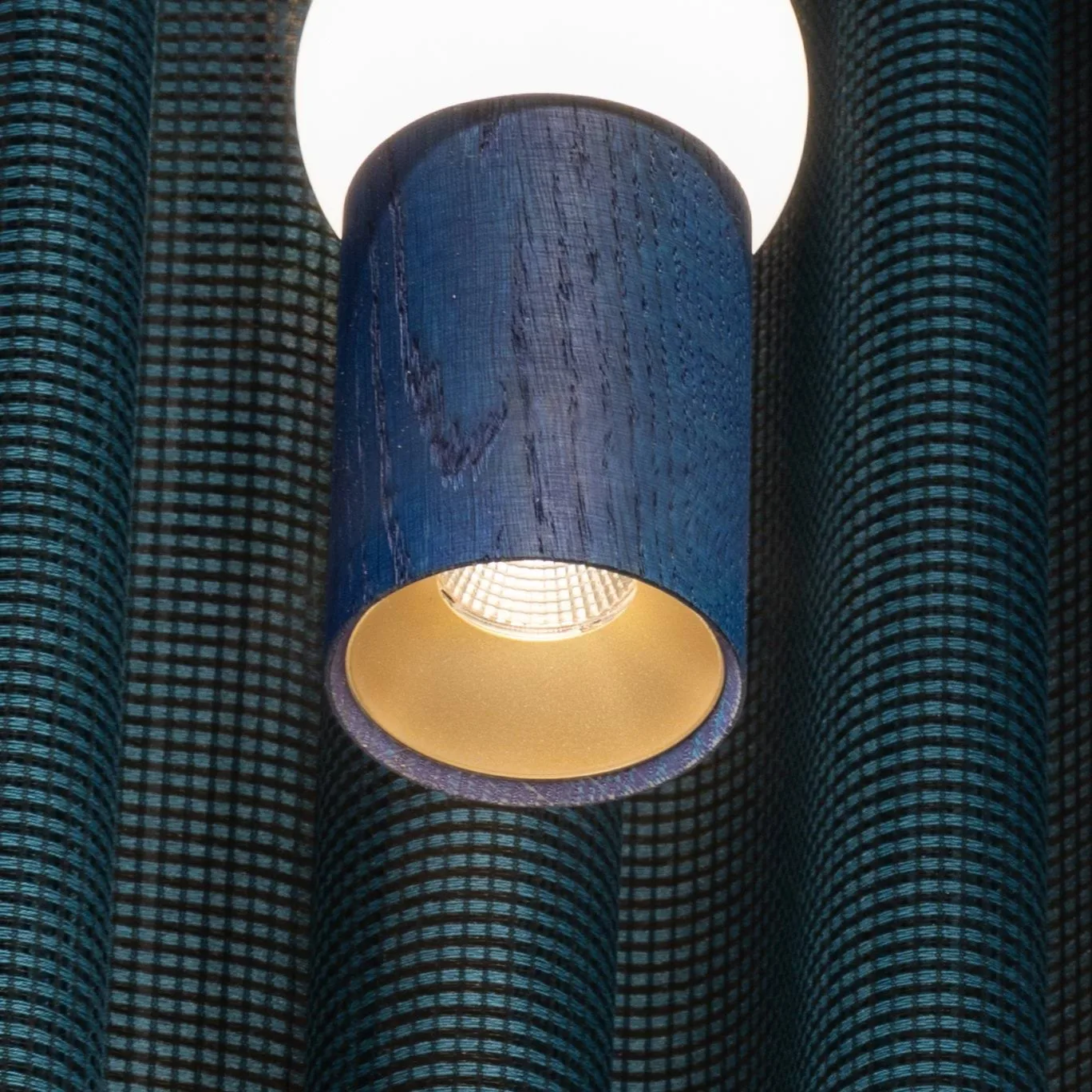 Lightbone ペンダントランプ, Small 24 cm, blue oak Oblure