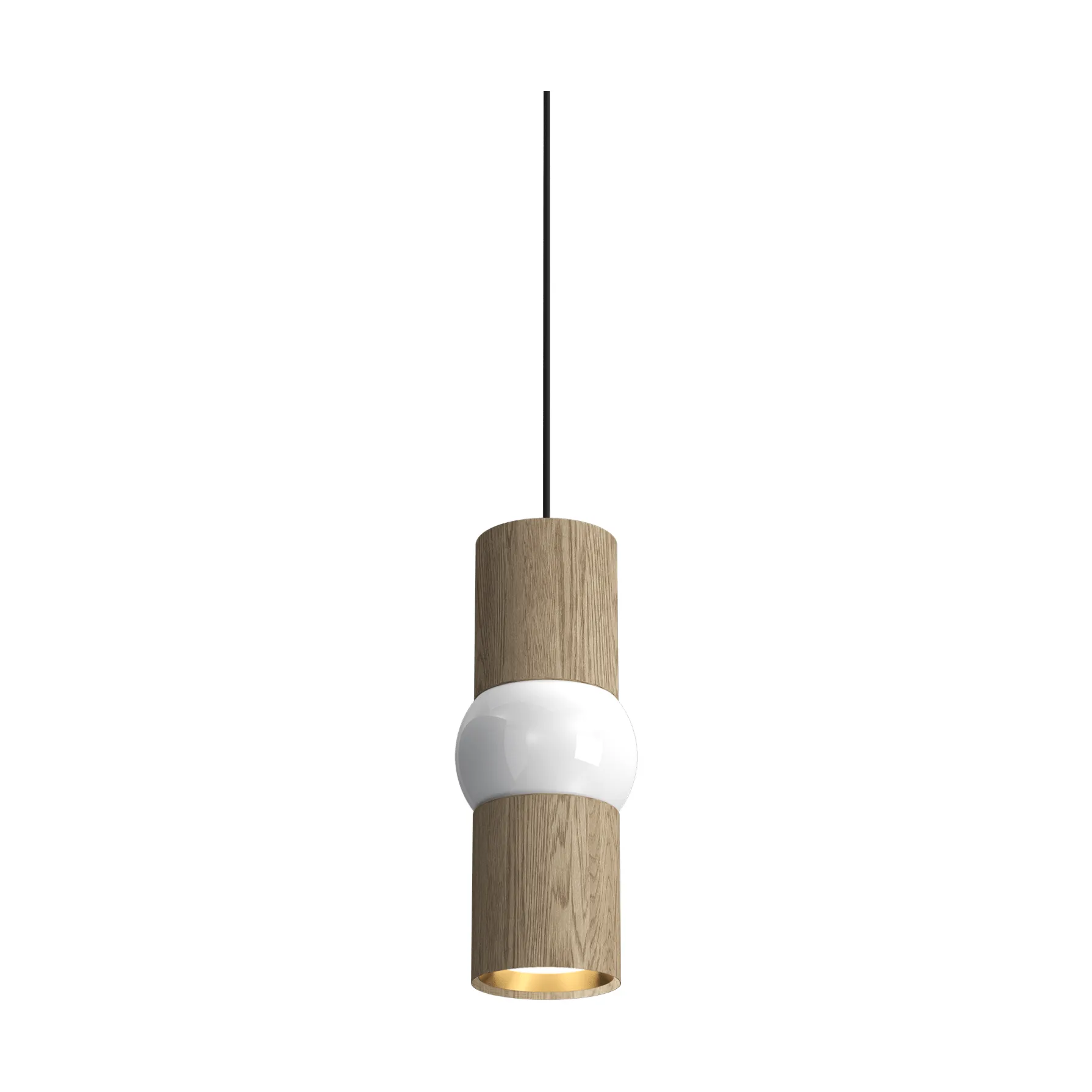 Lightbone ペンダントランプ, Small 24 cm, natural oak Oblure