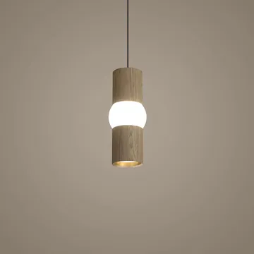 Lightbone ペンダントランプ - Small 24 cm, natural oak - Oblure