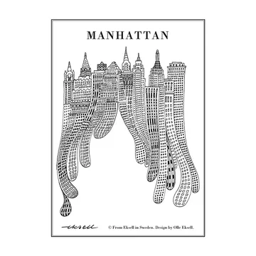 Manhattan ポスター - 50x70 cm - Olle Eksell | オーレ エクセル