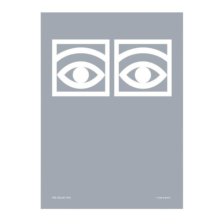 Ögon グレー ポスター, 50x70 cm Olle Eksell | オーレ エクセル