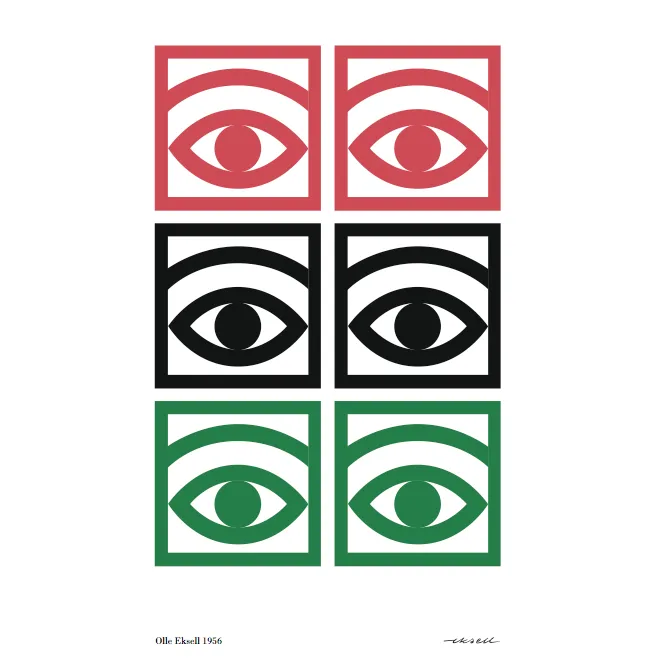 Ögon color ポスター, 50x70 cm Olle Eksell | オーレ エクセル