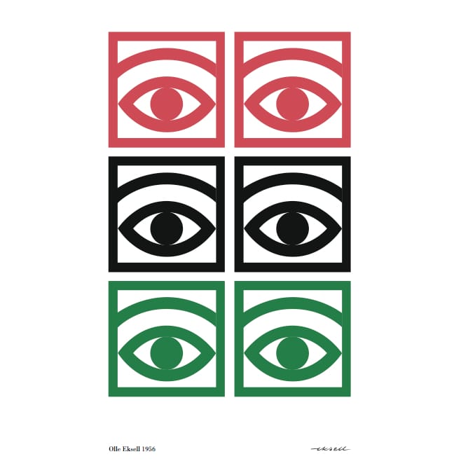 Ögon color ポスター, 50x70 cm Olle Eksell | オーレ エクセル