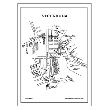 Stockholm ポスター - 50x70 cm - Olle Eksell | オーレ エクセル