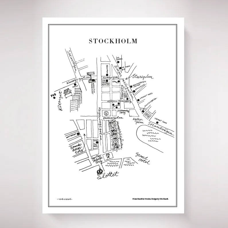 Stockholm ポスター, 50x70 cm Olle Eksell | オーレ エクセル