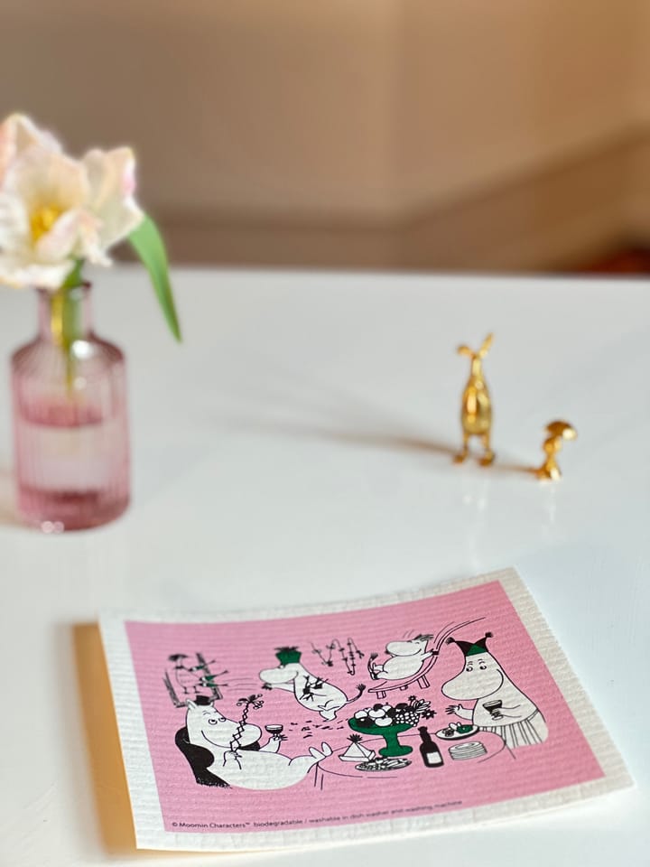 ムーミン 80 ディッシュクロス 17x20 cm, Pink Opto Design | オプトデザイン