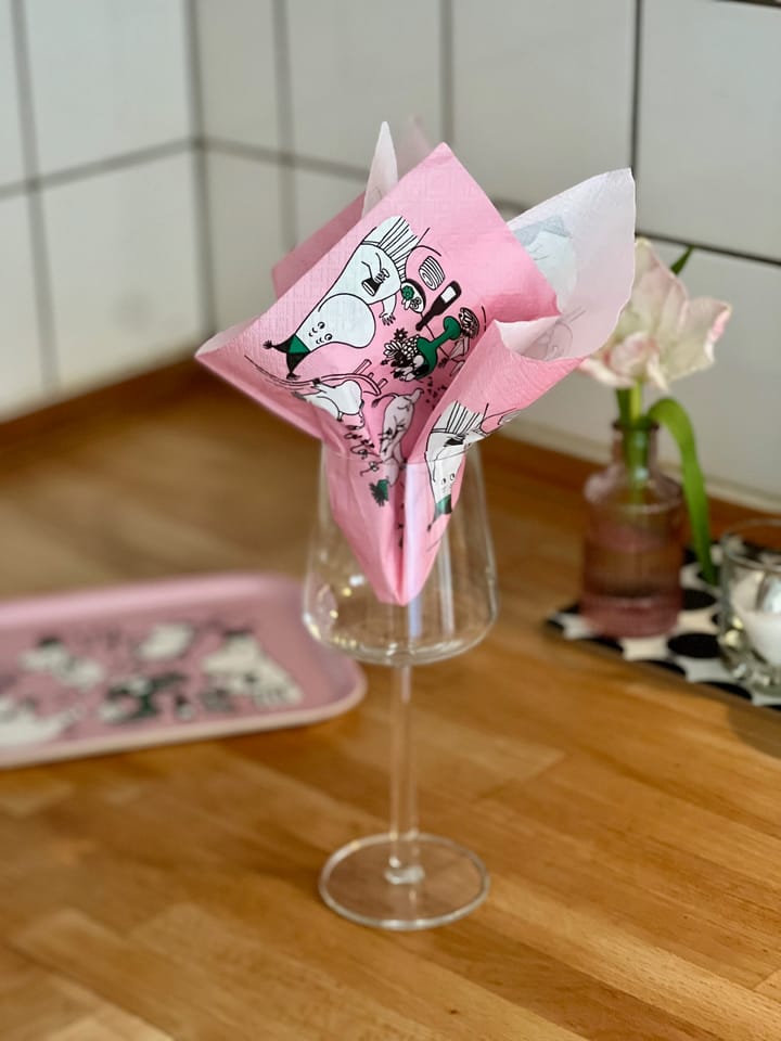 ムーミン 80 ペーパーナプキン 20枚, Pink Opto Design | オプトデザイン