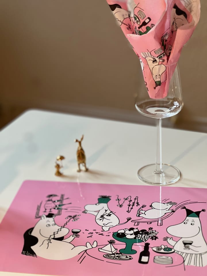 ムーミン 80 テーブルマット 27.5x40 cm, Pink Opto Design | オプトデザイン