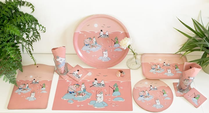 Fiske ムーミン summer / フィッシング ムーミン サマー 2022 トレイ Ø31 cm, Pink Opto Design | オプトデザイン