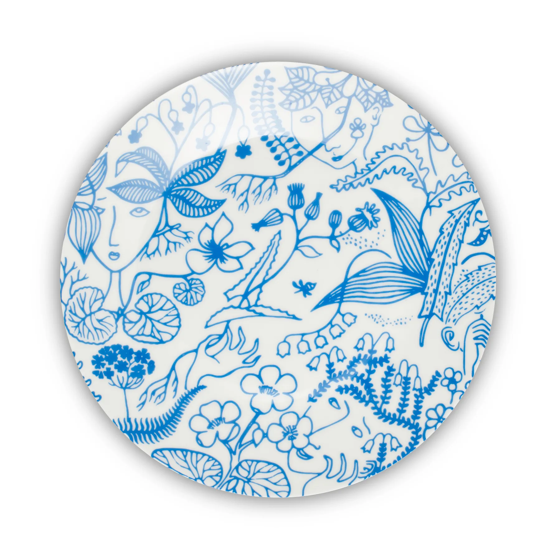 Grazia プレート 19.5 cm, Blue-white Opto Design | オプトデザイン