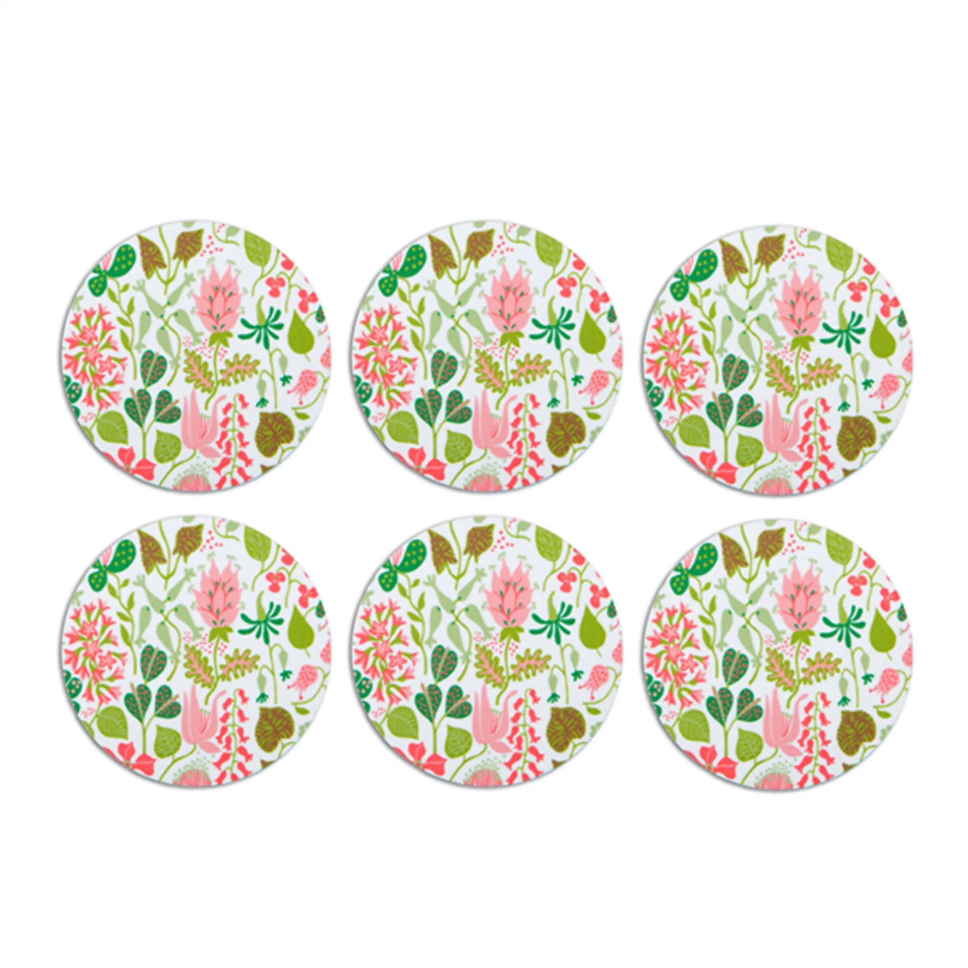 Herbarium コースター 6パック, pink Opto Design | オプトデザイン