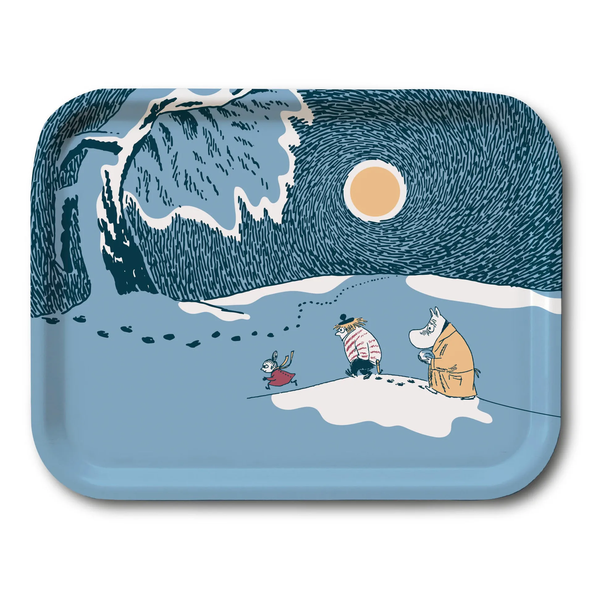 Snow moonlight ムーミントレイ ウィンター 2021, 20x27 cm Opto Design | オプトデザイン
