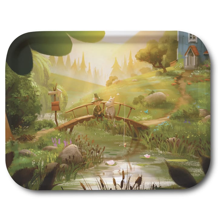 ムーミン TV-Series トレイ 27x20 cm - Moomin & Snufkin bridge - Opto Design | オプトデザイン