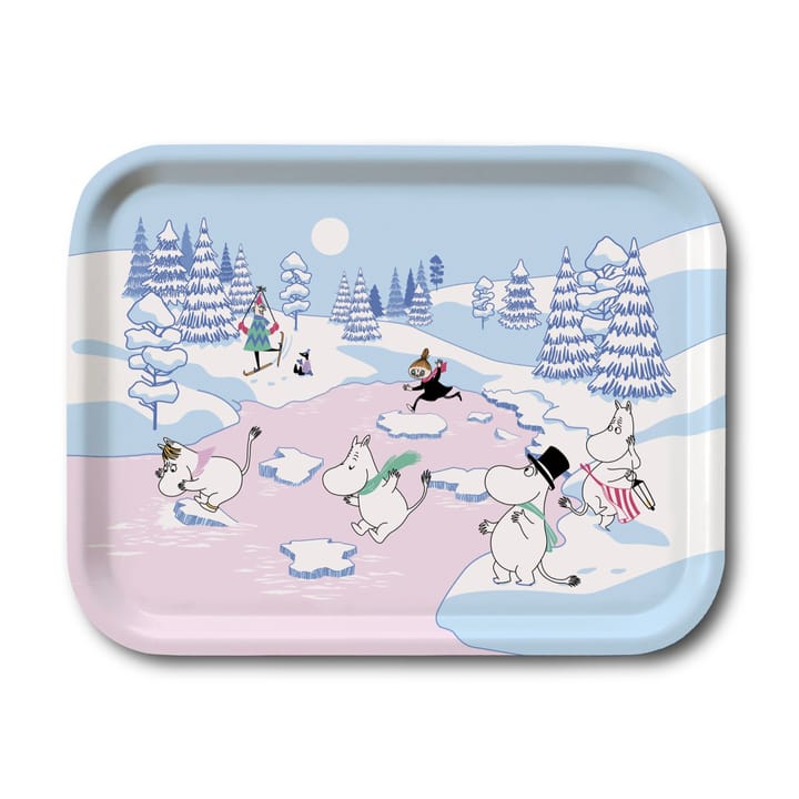 ムーミン トレイ winter 2022 20x27 cm - Blue-white-pink - Opto Design | オプトデザイン