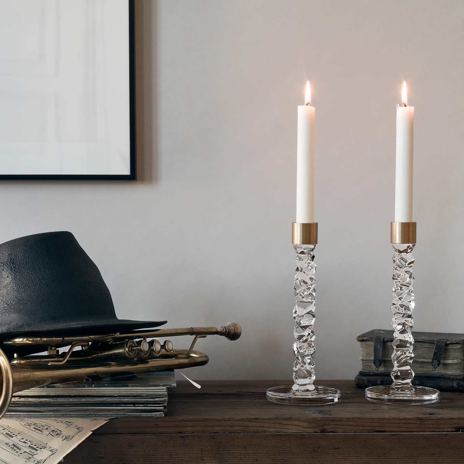 Carat キャンドルホルダー ブラス 2パック, 2-pack Orrefors | オレフォス
