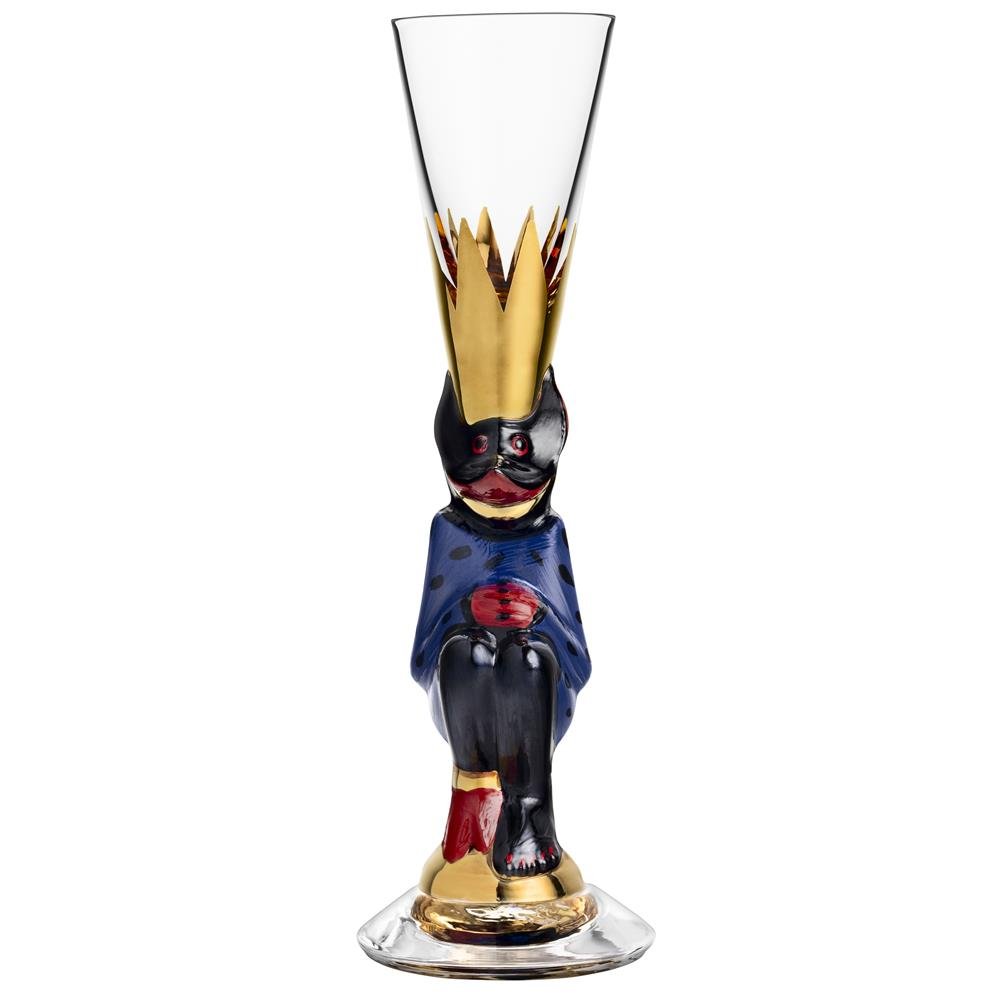 Orrefors (オレフォス）のハンドペイントの水差し、冠水瓶　スウェーデン Orrefors Flower Vase designed by Sven Palmqvist/オレフォス