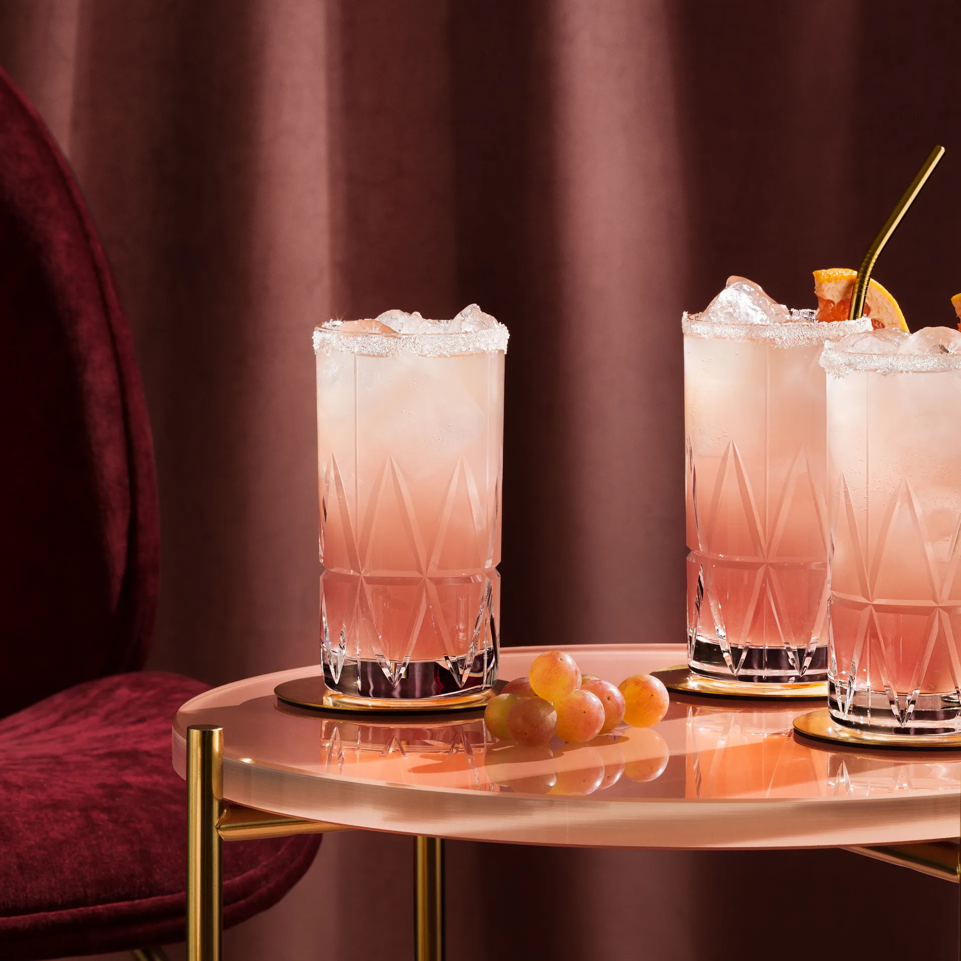 Peak コースター ホルダー付き 4パック, Brass Orrefors | オレフォス