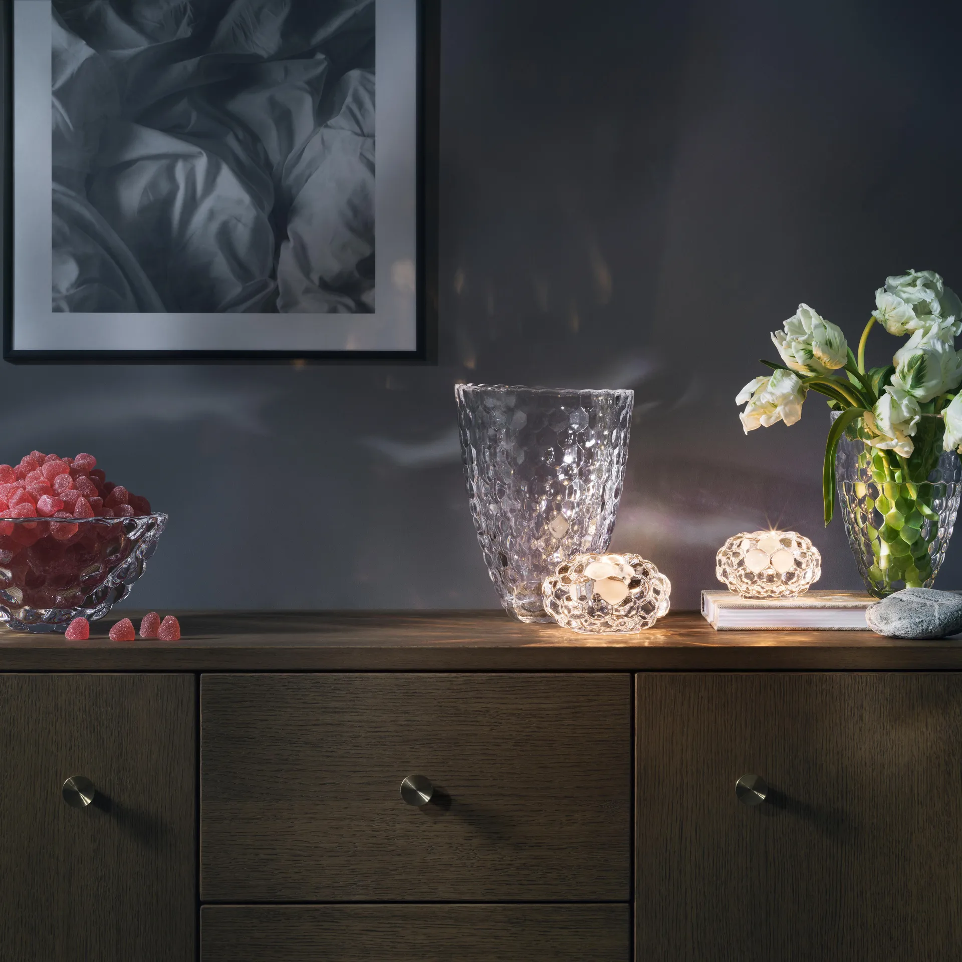 Raspberry 花瓶 200 mm, clear Orrefors | オレフォス