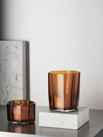 Reed キャンドルホルダー 8,5 cm - Amber - Orrefors | オレフォス