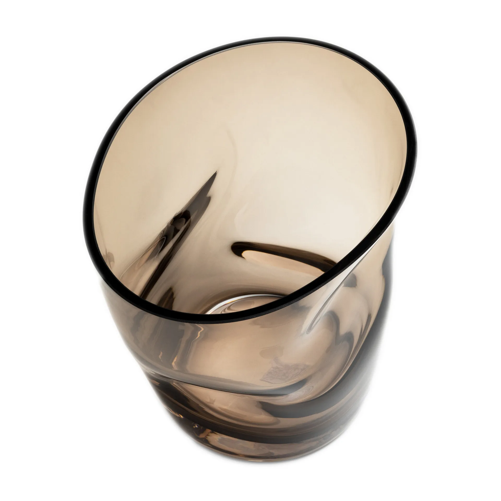 Squeeze tulip 花瓶 18 cm, Brown Orrefors | オレフォス