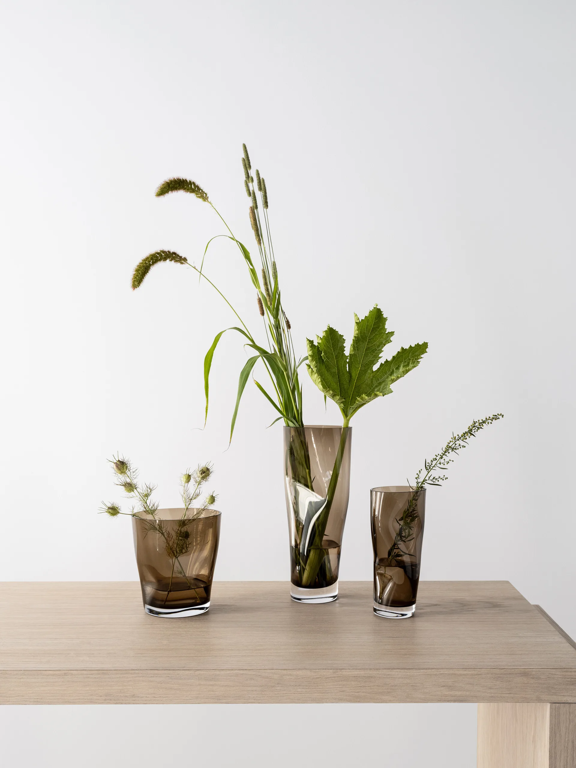 Squeeze tulip 花瓶 18 cm, Brown Orrefors | オレフォス