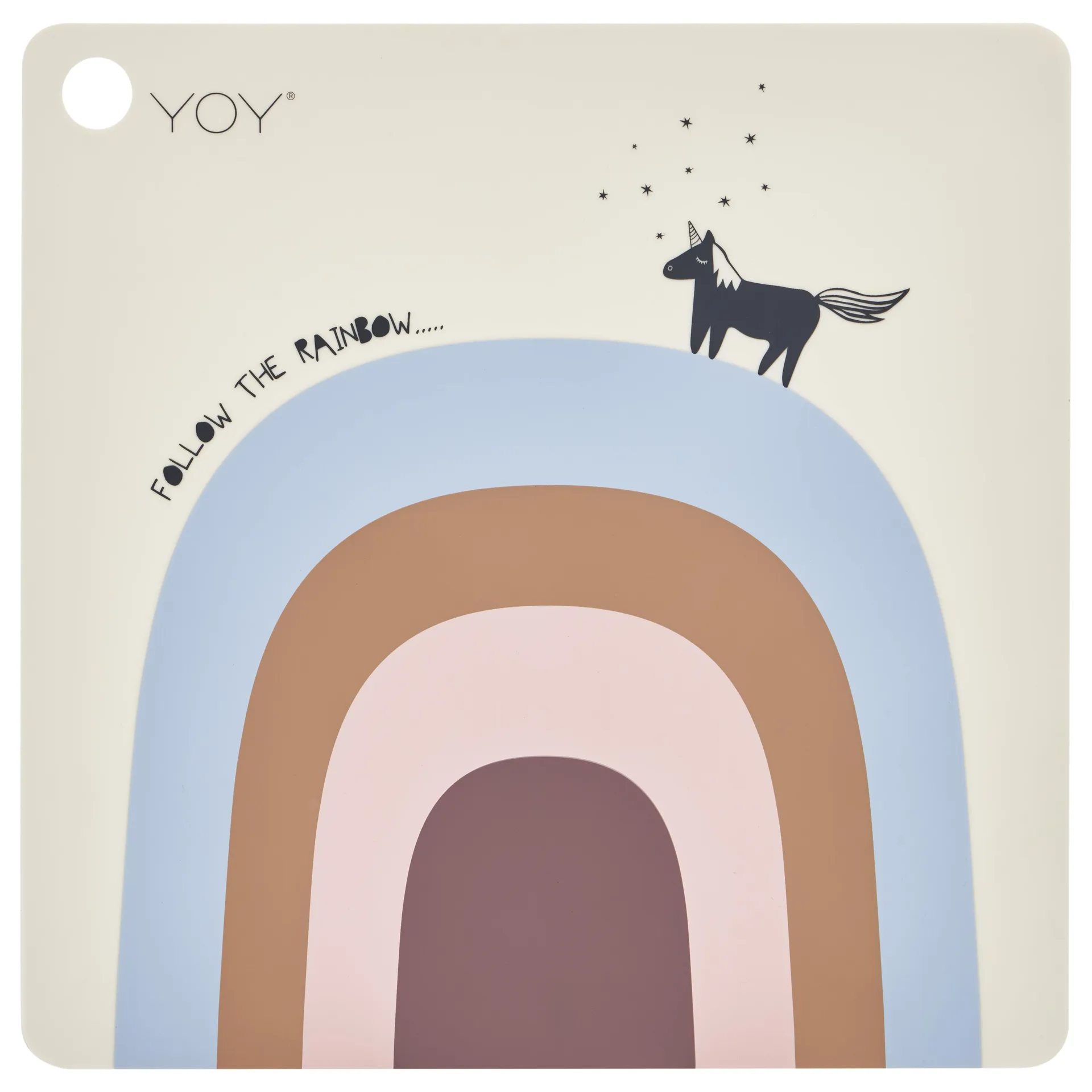 Follow the rainbow ランチョンマット, blue-rose-beige OYOY | オイオイ