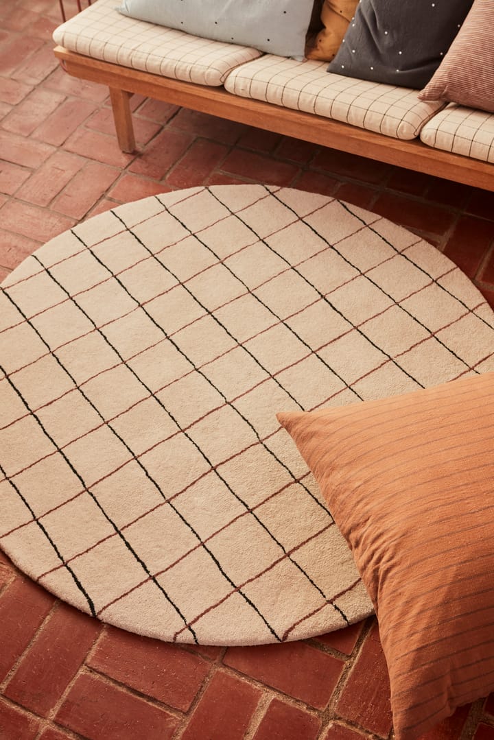 Grid ラウンドラグ  Ø140 cm, Off white OYOY | オイオイ