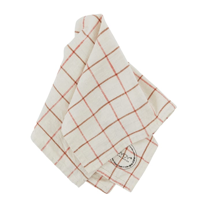 Grid ナプキン 2個セット - Off white-red - OYOY | オイオイ