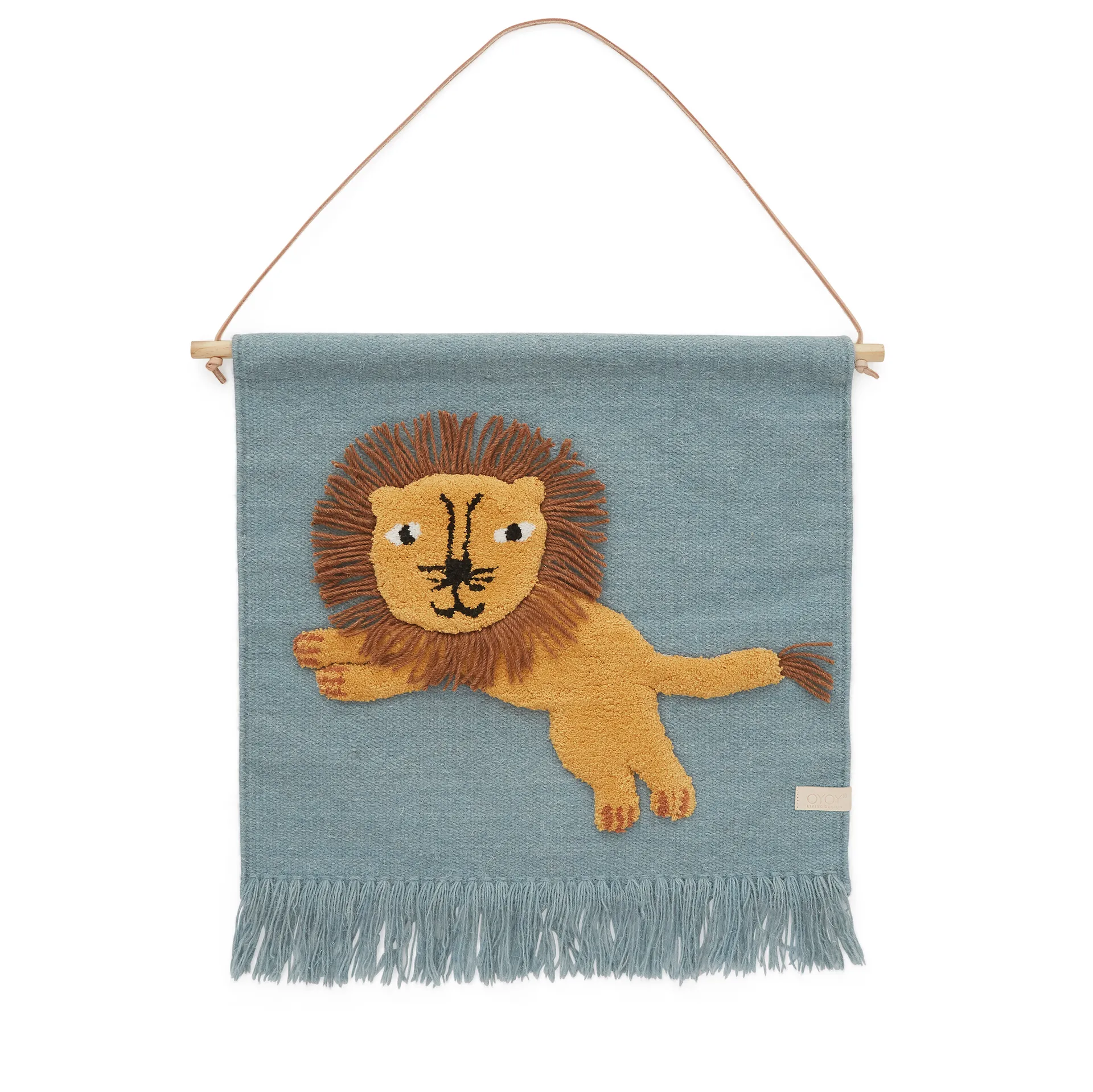 Jumping Lion ウォールデコレーション 52x55 cm, Blue OYOY | オイオイ
